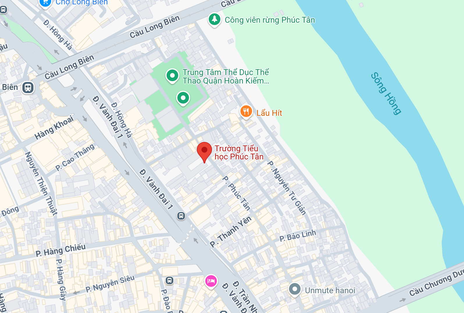 Bản đồ trường Tiểu học Phúc Tân